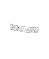 Lacoste bracelet with toggle clasp, METROPOLE collection. Decorated with a petit piqué pattern - Available for him and her. 