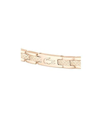 Lacoste bracelet with toggle clasp, METROPOLE collection. Decorated with a petit piqué pattern - Available for him and her. 