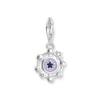 THOMAS SABO Women's Charm Pendant Star &amp; Moon Charm Club 925 Sterling Silver 1794-051-14 
