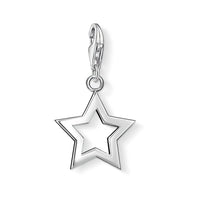 THOMAS SABO Women's Charm Pendant Star &amp; Moon Charm Club 925 Sterling Silver 1794-051-14 