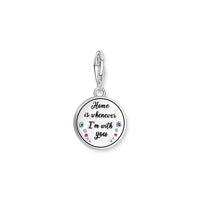 THOMAS SABO Women's Charm Pendant Star &amp; Moon Charm Club 925 Sterling Silver 1794-051-14 
