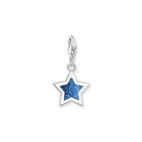 THOMAS SABO Women's Charm Pendant Star &amp; Moon Charm Club 925 Sterling Silver 1794-051-14 