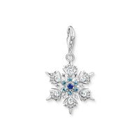 THOMAS SABO Women's Charm Pendant Star &amp; Moon Charm Club 925 Sterling Silver 1794-051-14 