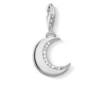 THOMAS SABO Women's Charm Pendant Star &amp; Moon Charm Club 925 Sterling Silver 1794-051-14 