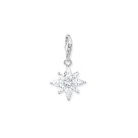 THOMAS SABO Women's Charm Pendant Star &amp; Moon Charm Club 925 Sterling Silver 1794-051-14 