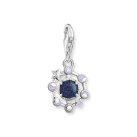 THOMAS SABO Women's Charm Pendant Star &amp; Moon Charm Club 925 Sterling Silver 1794-051-14 