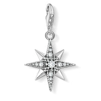 THOMAS SABO Women's Charm Pendant Star &amp; Moon Charm Club 925 Sterling Silver 1794-051-14 