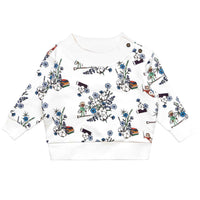 White Floral Baby Sweatshirt