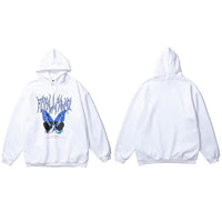 Men Hip Hop Hoodie Sweatshirt Butterfly Streetwear Harajuku Hoodie Pullover Oversized Autumn Cotton Hoodie HipHop Loose