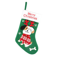 NNEDSZ 2pcs cute dog christmas stockings cartoon christmas socks gift bag christmas decoration socks christmas tree pendant