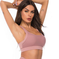 Solid Yoga Gym Bras Sports Push Up Stretchy Breathable Crop Top Running Straining Vest Fitness Underwear Top Fashion Fitness Bra