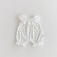 Summer Arrival Baby Girls Floral Pattern Sleeveless Rompers